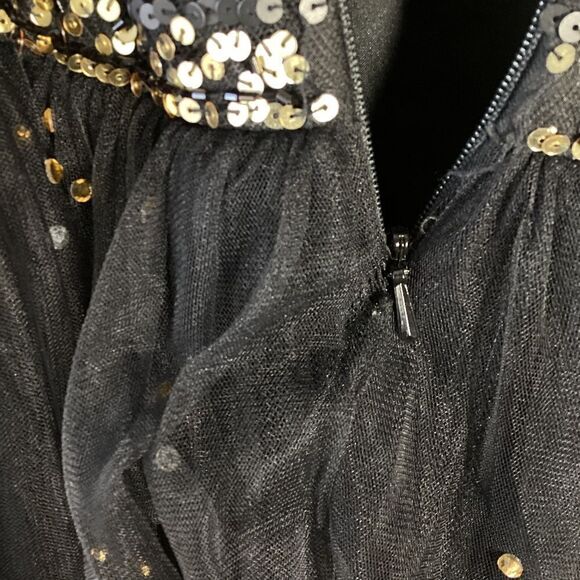 Sherri Hill Black & Gold Rhinestone Prom Dress Elegant Evening Gown - Picture 8 of 17